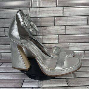 Circus NY Sam Edelman Women's Silver Ankle Strap Holmes Dress Sandals Size 10